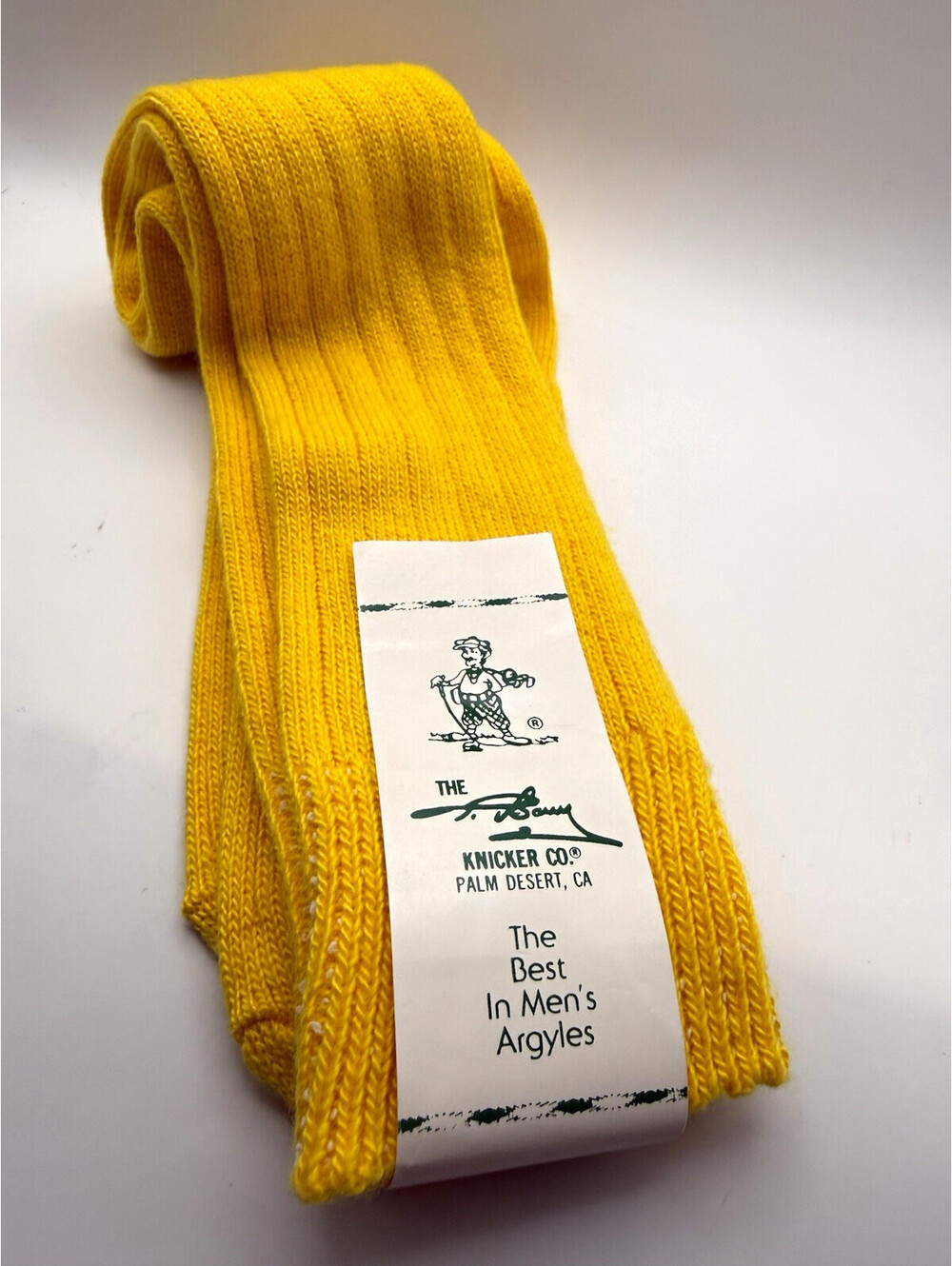 The King Knicker Co. Men’s Knee High Socks Yellow Solid One Size